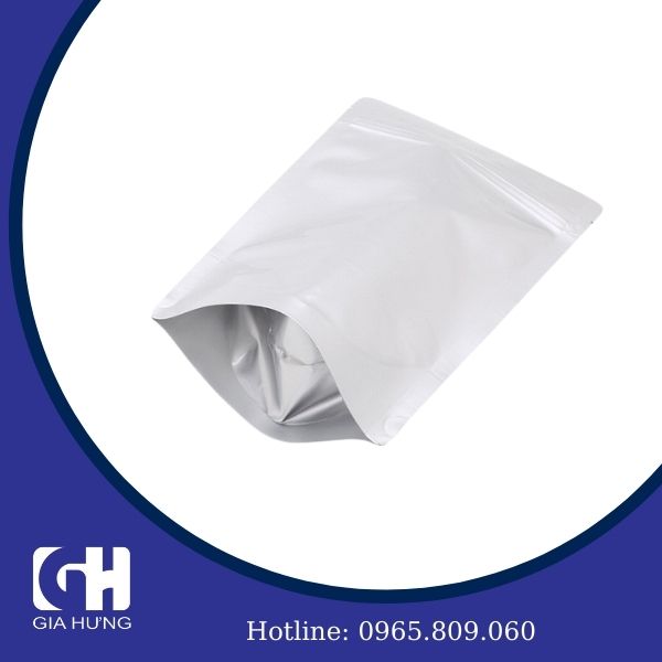 Túi zip bạc đáy đứng 2 mặt